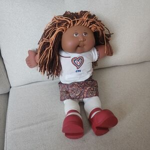 Vintage Rare African American Cabbage Patch Kids Doll with Red Shoes